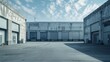 © The Little Hut - Warehouse manufacturing building and industrial park : Generative AI