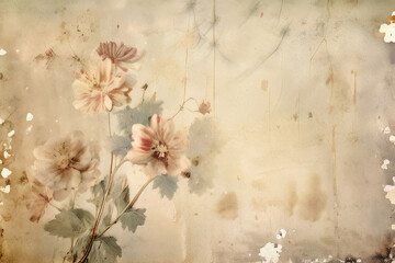 Wall Mural - Old paper texture. Grunge weathered background.