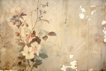 Wall Mural - Old paper texture. Grunge weathered background.