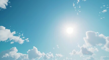 Wall Mural - sky is blue and clear with no clouds the sun is shining brightly making the sky look even brighter s