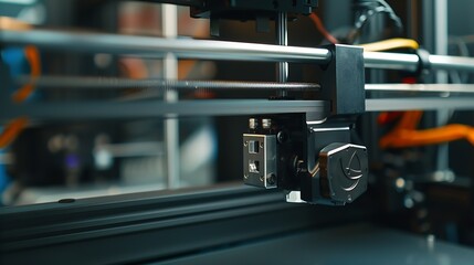 Leinwandbilder - Printing 3D printer Object : Generative AI