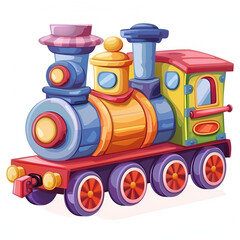 Canvas Print - cartoon train