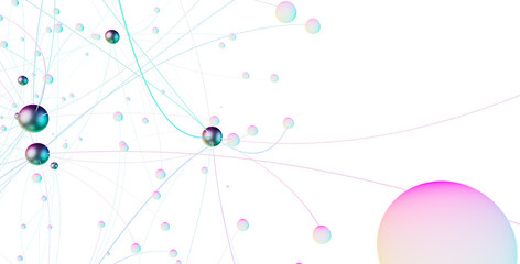 Fototapete - Abstract futuristic - technology with polygonal shapes on dark blue background.