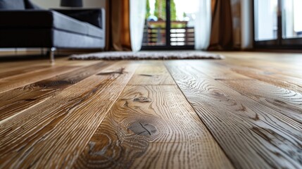 Poster - Wooden floor interior close up