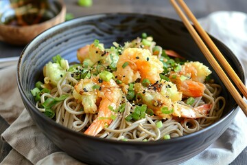 Wall Mural - Japanese noodles in tempura