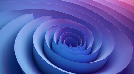 Abstract gradient wave pattern in blue and purple colors, 3d rendering. Modern art concept