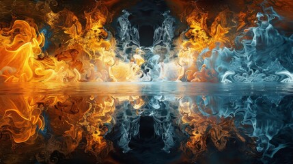 Wall Mural - Fire and Smoke Abstract.
