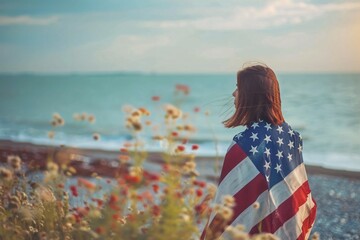 Canvas Print - American flag