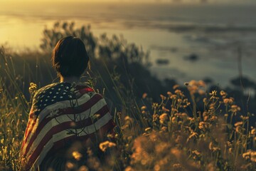 Canvas Print - American flag