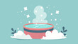 © keystoker - A cartoon illustration of a hot tub with steam rising from the water, flat style design