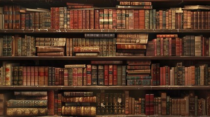 Library bookshelf wallpaper