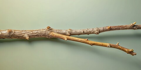 Closeup of textured branch in modern flat style, branch, detailed, closeup, texture, modern, flat, nature, organic, tree