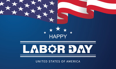 Wall Mural - Happy labor day in United States of America background vector illustration