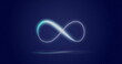 © vectorfusionart - Image of infinity sign on blue background