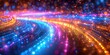 © Faustudio - Vibrant fiber optics and light trails.