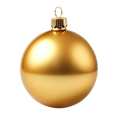 Wall Mural - Gold Christmas ball isolated on transparent background