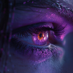 Purple shinning eye