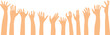 © Tareq Zamil - Raised up icon for Multiethnic Diverse Hands