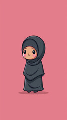 Cute hijabi character