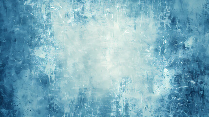 Canvas Print - Abstract blue textured background with brushstroke patterns and hazy white center.