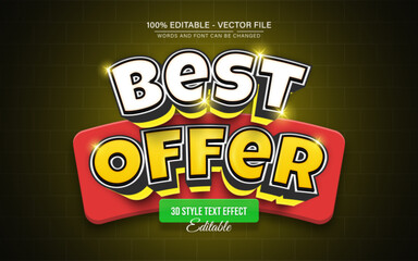 Poster - Best Offer Sale Promo 3d text effect editable