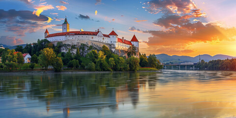 Sticker - A photograph showing the main tourist attractions of Slovakia