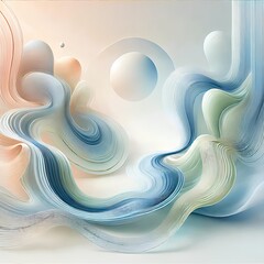 Wall Mural - Whispers of the Wind: A Dance of Fluid Serenity and Harmonious Waves