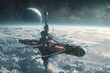 © KP - Futuristic Space Station Above Clouds.
