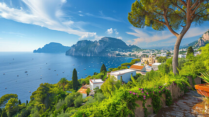 Sticker - Capri Island on a beautiful summer day in Italy