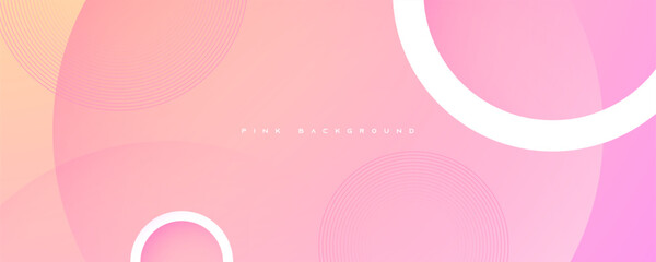 Sticker - Pink abstract background, pastel color pink and yellow gradient. Circle shape decoration background.