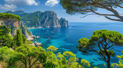 Sticker - The island of Capri in Italy Europe