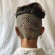 © Iftikhar alam - A woman displaying a maze tattoo on her back, showcasing intricate design and dynamic artwork, Experimenting with patterns and motifs in hair removal