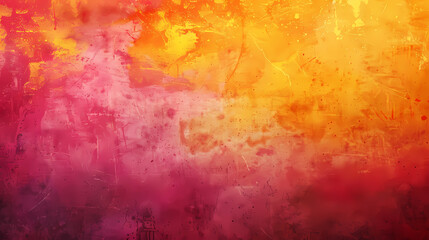 Sticker - Vibrant abstract watercolor painting blending warm shades of red, orange, and yellow.