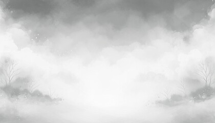 sky winter in watercolor effect with beautiful gray and grunge clouds