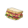 © Ardhi - sandwich in vintage hand drawn style