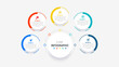 © artnazu - Five Step Infographic design element template for presentation. info graphic illustration. process diagram and presentations step,  banner, flow chart, 5 option template.