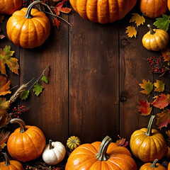 Wall Mural - Thanksgiving copyspace banner background