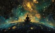 © YURIMA - Embark on a cosmic journey with Cosmic Yoga Meditating across the Universe. Explore peace and harmony through interstellar meditation and mindfulness techniques amidst the vast cosmos