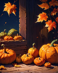 Wall Mural - Thanksgiving copyspace banner background