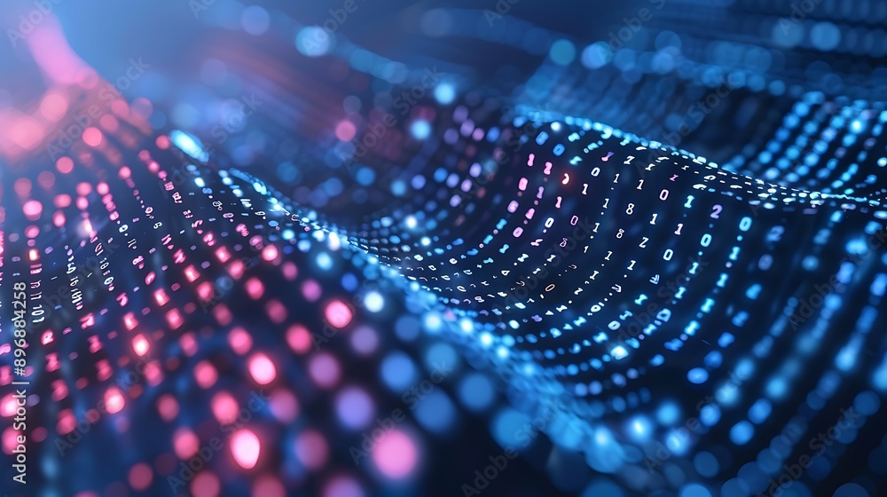Light Color Binary Code Background Dynamic Binary Code Background with Vibrant Colors for Technology and ...