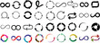 © Arafat - Infinity symbol, loop icon, cycle designs in black and color variations. Perfect for endless concepts, continuity, repetition, and abstract shapes. Ideal for graphic elements and mathematical represen