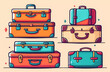 © Natali - illustration of different types of luggage. Generative AI