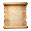 © MS Store - Old mediaeval paper sheet parchment scroll isolated on transparent background