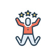 © WEBTECHOPS - Color illustration icon for motivation