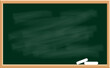 © Ludmila - School chalk green board with chalk. Vector illustration.