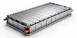 © Tiang - Electric vehicle battery pack on white background. rendering image, Electric, vehicle, battery, pack