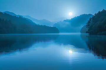 Wall Mural - lake in the mountains