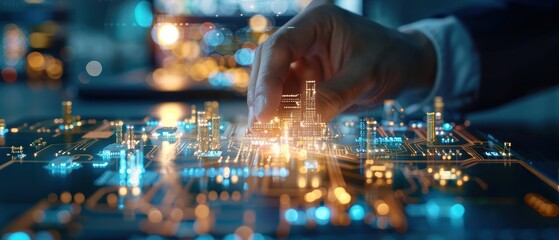 Wall Mural - innovative engineers designing digital electricity-powered gadgets for the future