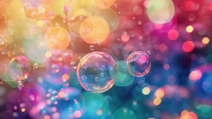 Wall Mural - soap bubbles  soap bubbles  soap bubbles  Beautiful clolorful soap bubbles background