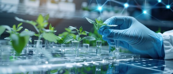 Wall Mural - climate scientists analyzing weather variability's influence on crop production